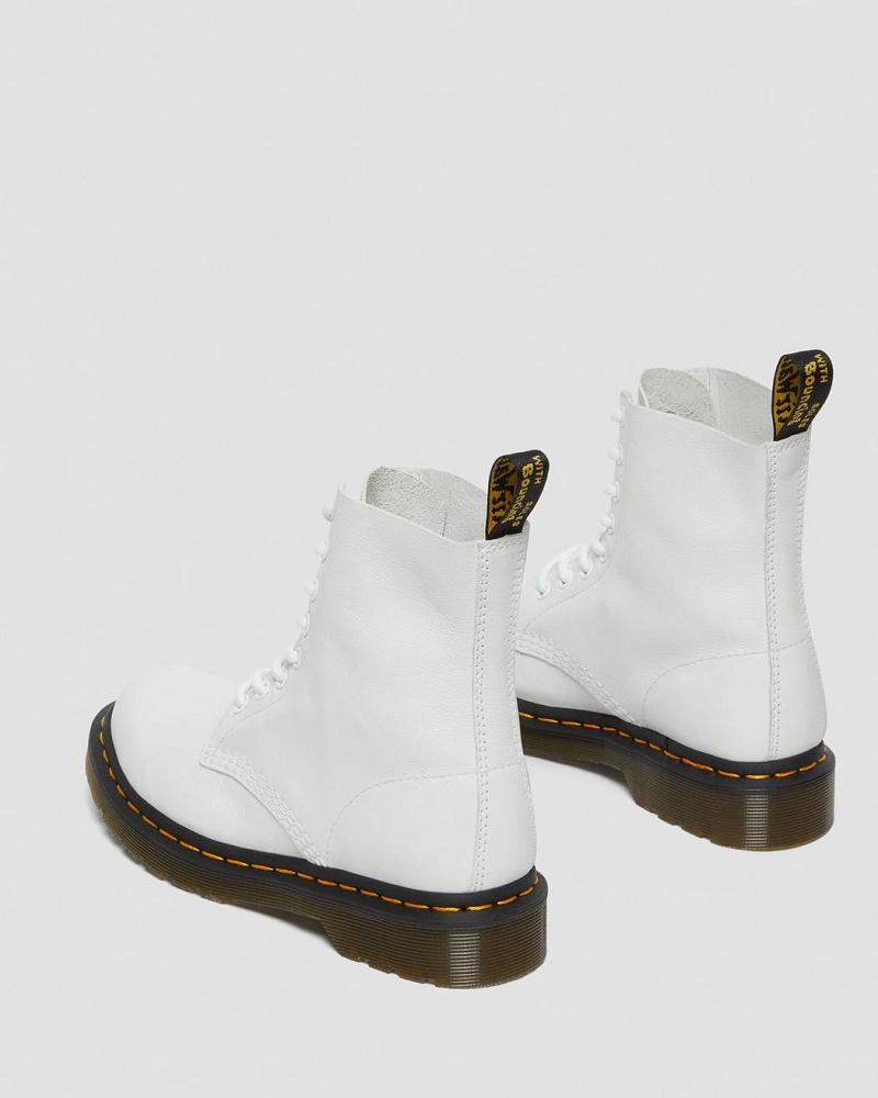 Women's Dr Martens 1460 Pascal Virginia Leather Ankle Boots White | AU 16VRW